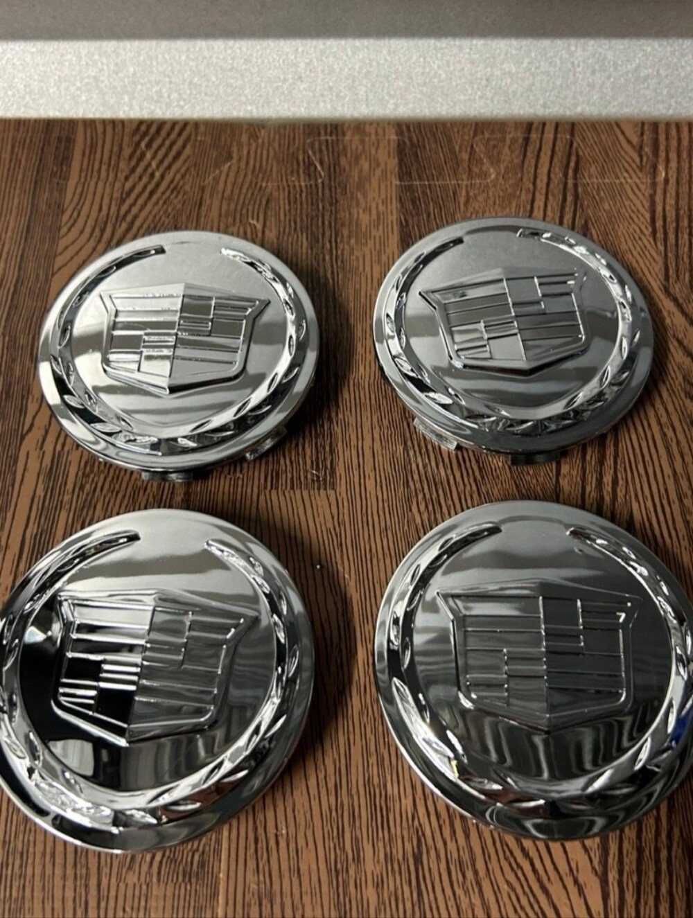 New Set Of 4 Cadillac Chrome 83mm Rim Center Caps Covers Choose Color